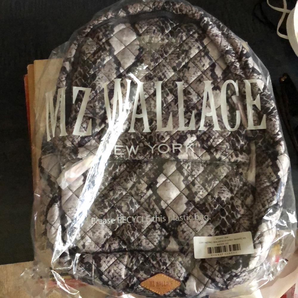 UNOPENED MZ Wallace snake skin backpack